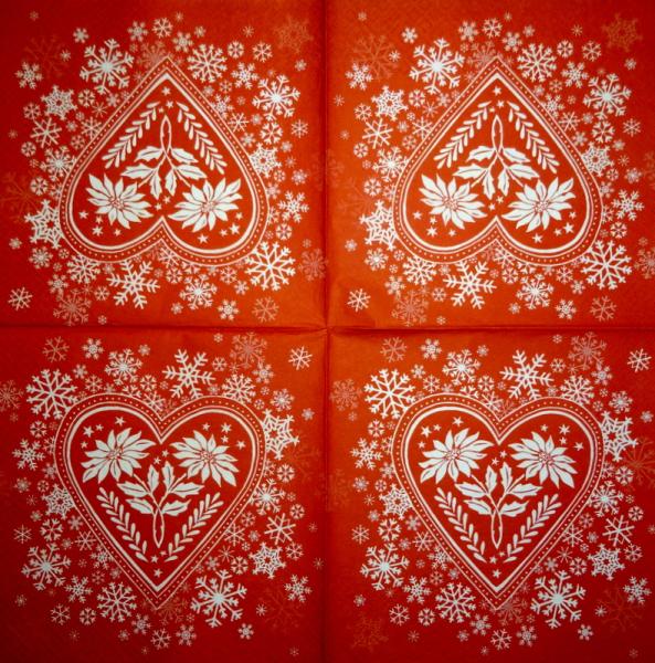 095 Weihnachten Blumen - 3-lagig (95)